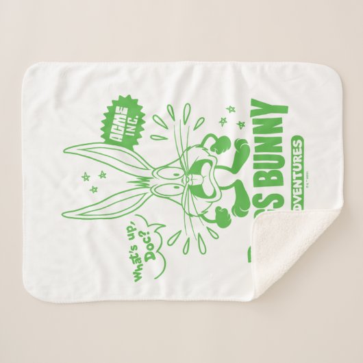 Geschmackvolle Retro BUGS BUNNY™ Sherpadecke (Vorderseite (Horizontal))