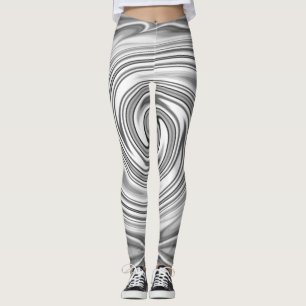 Geschmackvolle Schwarzweiß-Streifen Leggings
