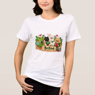 Geschmackvolle 'Sei nett'-Lesefreunde Süße Illustr Tri-Blend Shirt
