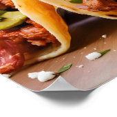 Geschmackvolle Tacos: Iconische mexikanische Fast  Poster (Ecke)