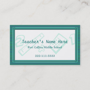 Geschmackvolle und lustige Teachers Business Card Terminkarte