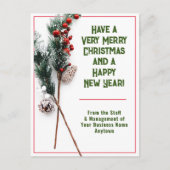 Geschmackvolle und stilvolle Weihnachtsfeier Feiertagspostkarte (Vorderseite)