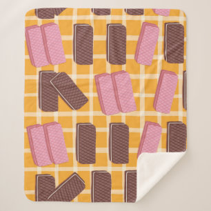 Geschmackvolle Wafers Nahtloser Hintergrund Sherpadecke