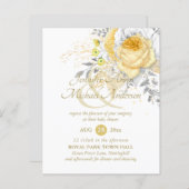 Geschmackvolle White Gold Rose Bouquet Babydusche (Vorne/Hinten)