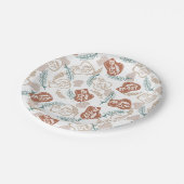 Geschmackvolles Brot Toast Muster Pappteller (Schrägansicht)