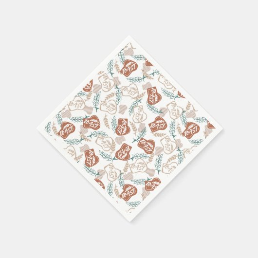 Geschmackvolles Brot Toast Muster Serviette (Ecke)
