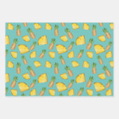 Geschmackvolles Geschenkpapier für Ananas Set (Vorderseite 2)