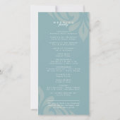 Geschmackvolles Minimal Damask PewterBlue Hochzeit (Rückseite)