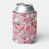 Geschmackvolles Muster mit Vögeln und Blume Dosenkühler (Kanne Rückseite)