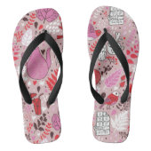 Geschmackvolles Muster mit Vögeln und Blumen Badesandalen (Fußbett)