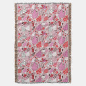 Geschmackvolles Muster mit Vögeln und Blumen Decke (Vorderseite Vertikal)