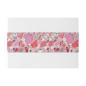 Geschmackvolles Muster mit Vögeln und Blumen Einladungsbanderole (Rückseitenbeispiel)