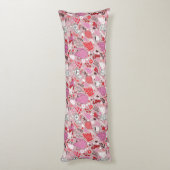 Geschmackvolles Muster mit Vögeln und Blumen Seitenschläferkissen (Rückseite (Vertikal))