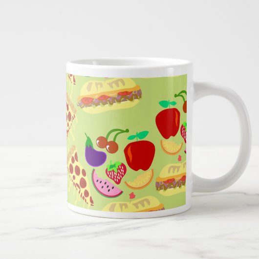 Geschmackvolles Niedliches Muster für Fun Design Jumbo-Tasse (Rechts)