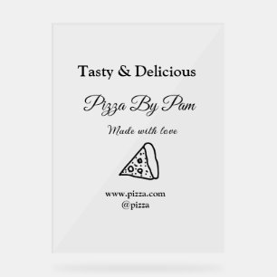 Geschmackvolles Pizzeria mit Liebe gekocht Acrylschild