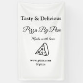 Geschmackvolles Pizzeria mit Liebe gekocht Banner (Vertikal)