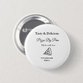 Geschmackvolles Pizzeria mit Liebe gekocht Button (Vorne & Hinten)