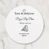 Geschmackvolles Pizzeria mit Liebe gekocht Geschenkanhänger (Rückseite)