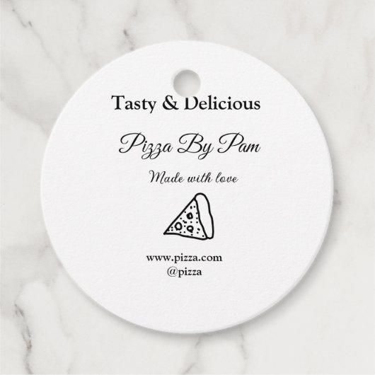 Geschmackvolles Pizzeria mit Liebe gekocht Geschenkanhänger (Vorderseite)