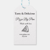 Geschmackvolles Pizzeria mit Liebe gekocht Geschenkanhänger (Rückseite)