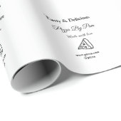 Geschmackvolles Pizzeria mit Liebe gekocht Geschenkpapier (Rolleneckpunkt)