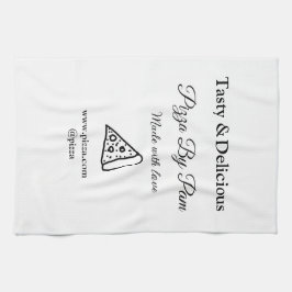 Geschmackvolles Pizzeria mit Liebe gekocht Geschirrtuch