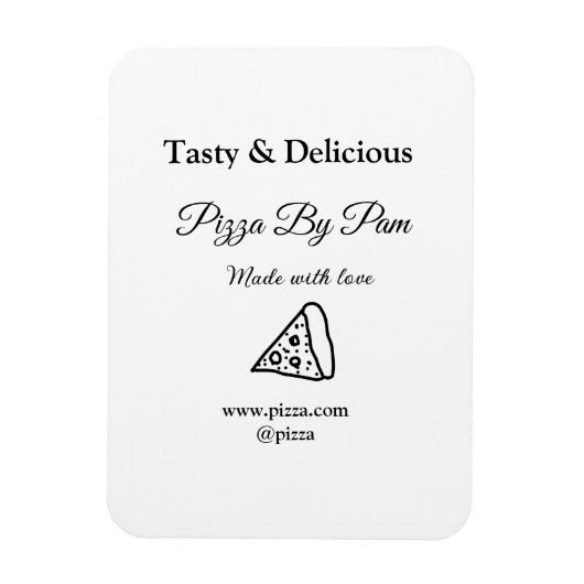 Geschmackvolles Pizzeria mit Liebe gekocht Magnet (Vertikal)
