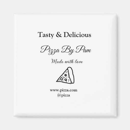 Geschmackvolles Pizzeria mit Liebe gekocht Magnet (Vorne)