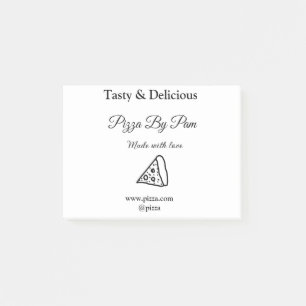 Geschmackvolles Pizzeria mit Liebe gekocht Post-it Klebezettel