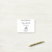 Geschmackvolles Pizzeria mit Liebe gekocht Post-it Klebezettel (Auf Schreibtisch)