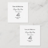 Geschmackvolles Pizzeria mit Liebe gekocht Quadratische Visitenkarte (Vorne/Hinten)