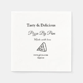 Geschmackvolles Pizzeria mit Liebe gekocht Serviette