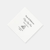 Geschmackvolles Pizzeria mit Liebe gekocht Serviette (Ecke)