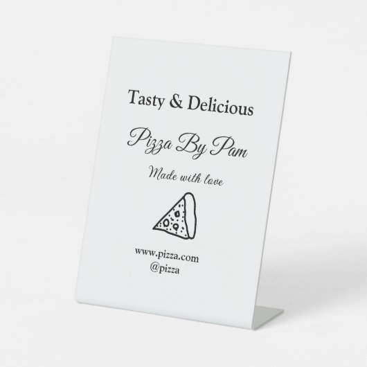 Geschmackvolles Pizzeria mit Liebe gekocht Sockelschild (Vorderseite)