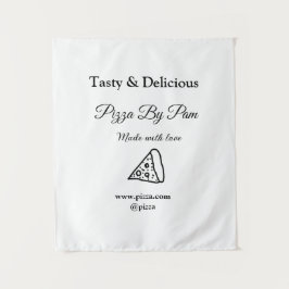 Geschmackvolles Pizzeria mit Liebe gekocht Wandteppich