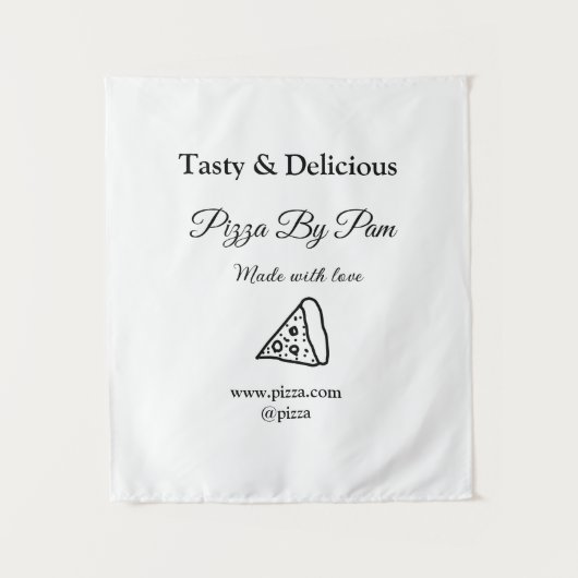 Geschmackvolles Pizzeria mit Liebe gekocht Wandteppich (Vorderseite)