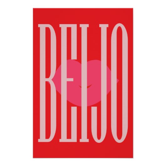 Geschmackvolles Poster; Beijo = Kuss Poster (Vorderseite)