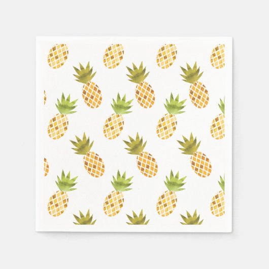 Geschmackvolles tropisches Ananas-Muster Serviette (Vorderseite)