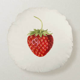 Geschmacky Red Strawberry (von Louis C.C. Krieger) Rundes Kissen