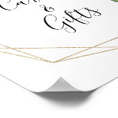 Geschmeidiges geometrisches Babyduschzeichen Poster (Ecke)