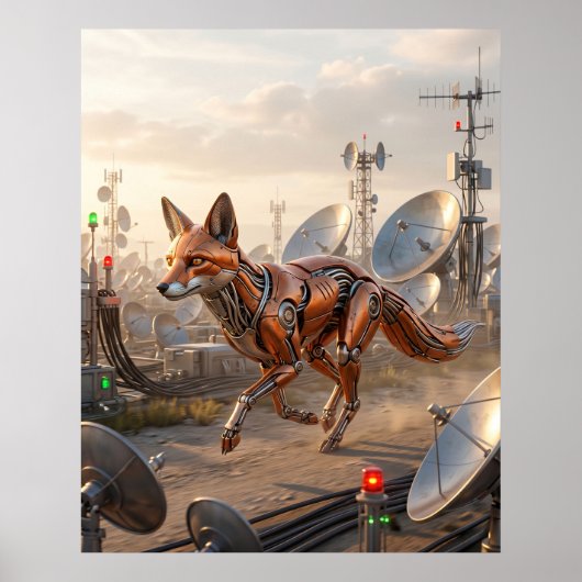 Geschmiedeter Fuchs Glut Poster (Vorne)