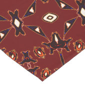 Geschmolten Red Native Line Art Table Runner Großer Tischläufer (Ecke)