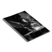 Geschmolzen Precision Schwarz-weiß Glass Art Noteb Notizblock (Rechte Seite)