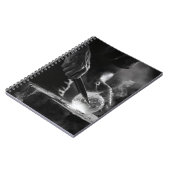 Geschmolzen Precision Schwarz-weiß Glass Art Noteb Notizblock (Linke Seite)