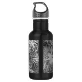 Geschmolzene Aluminium schwarz Trinkflasche (Rückseite)