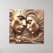 Geschmolzene Bronze Liebhaber romantischer Stille Leinwanddruck (Vorderseite)