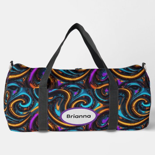 Geschmolzene Chrom-Wirbel Duffle Bag (Vorderseite)