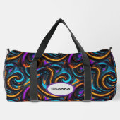 Geschmolzene Chrom-Wirbel Duffle Bag (Rückseite)
