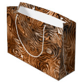 Geschmolzene Druckgeschenktüte "Kupfer" Große Geschenktüte (Rückseite Schrägansicht)