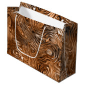 Geschmolzene Druckgeschenktüte "Kupfer" Große Geschenktüte (Vorderseite Schrägansicht)